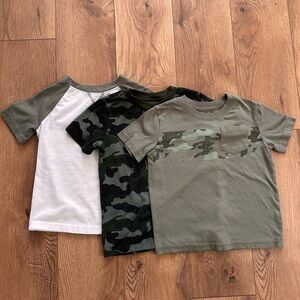 Boys 4T Bundle (3) Camo Colored T-Shirts